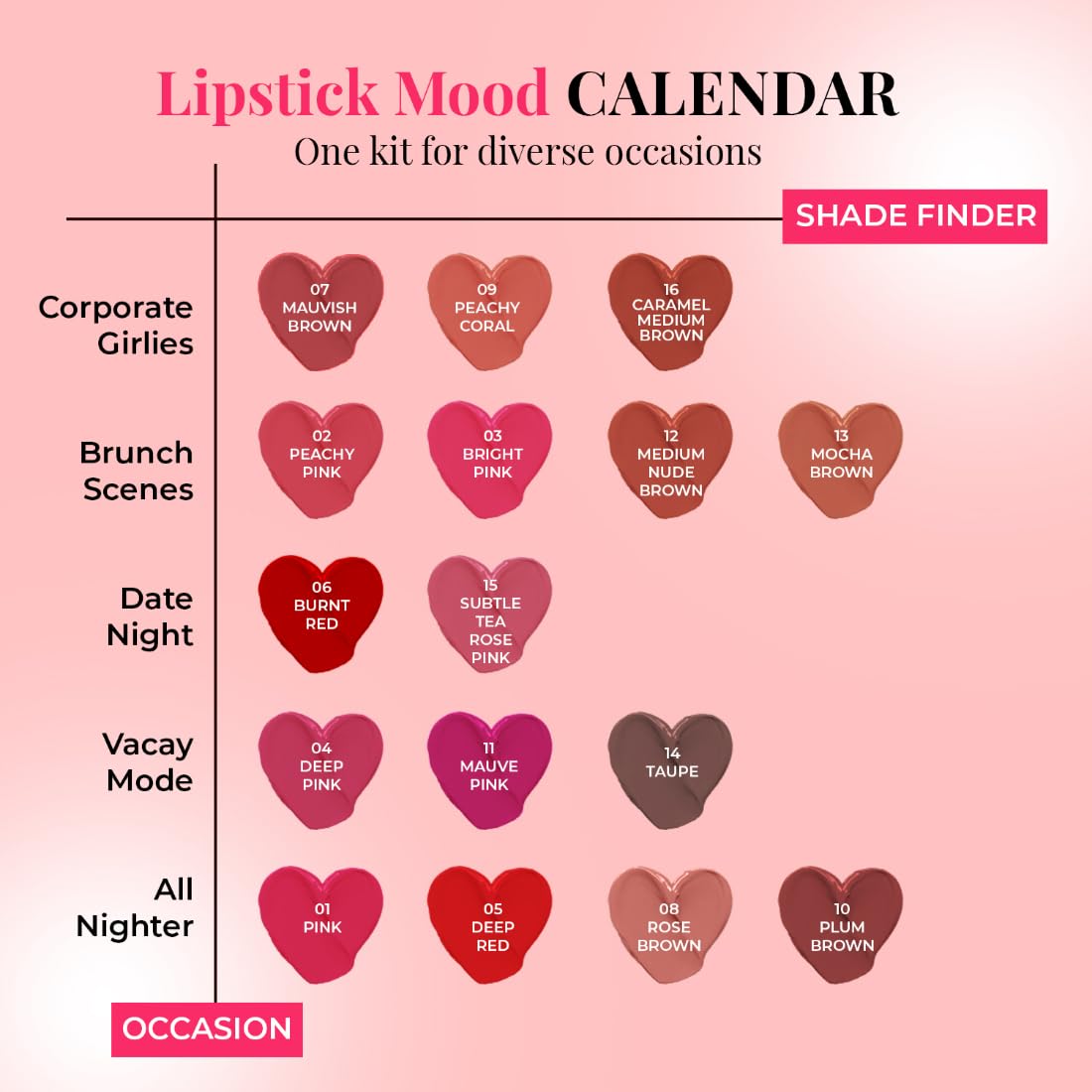 Just Herbs Herb Enriched Ayurvedic Lipstick Shade Sampler Kit, pack of 16 - Image 6