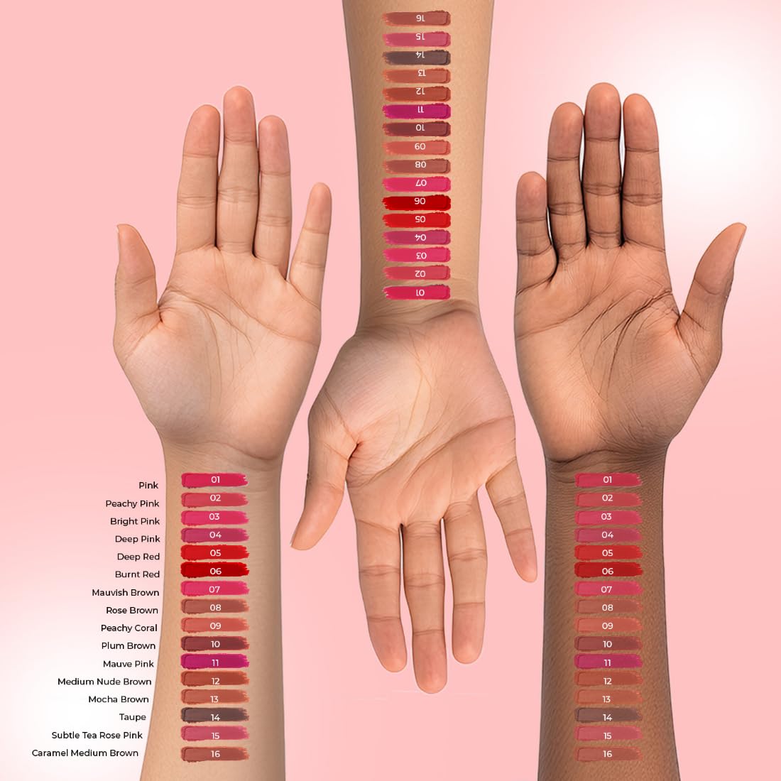 Just Herbs Herb Enriched Ayurvedic Lipstick Shade Sampler Kit, pack of 16 - Image 8