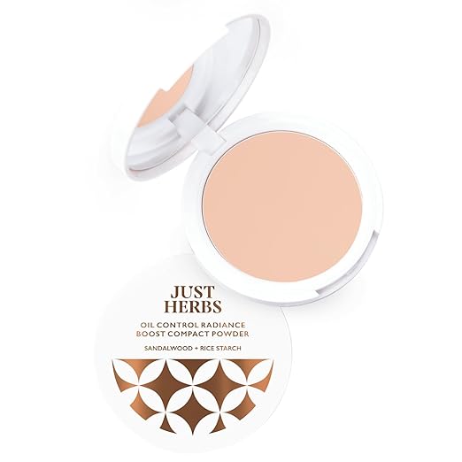 Just Herbs Oil Control Radiance Booster Age Defying Compact Powder for face Makeup 9g - Image 1