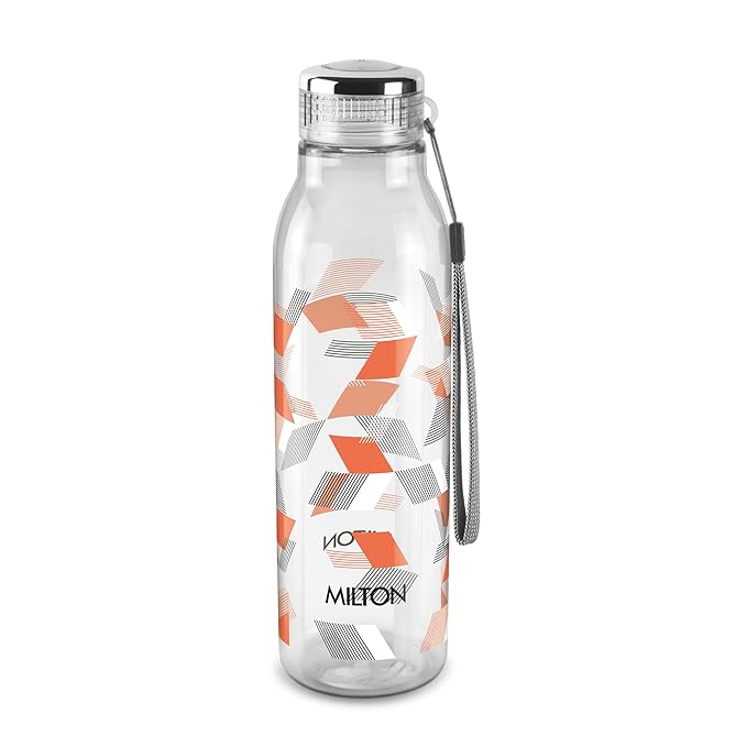 MILTON Helix 1000 Pet Water Bottle, 1 Piece, 1 Litre, Orange, Reusable Plastic Fridge Bottle - Image 1