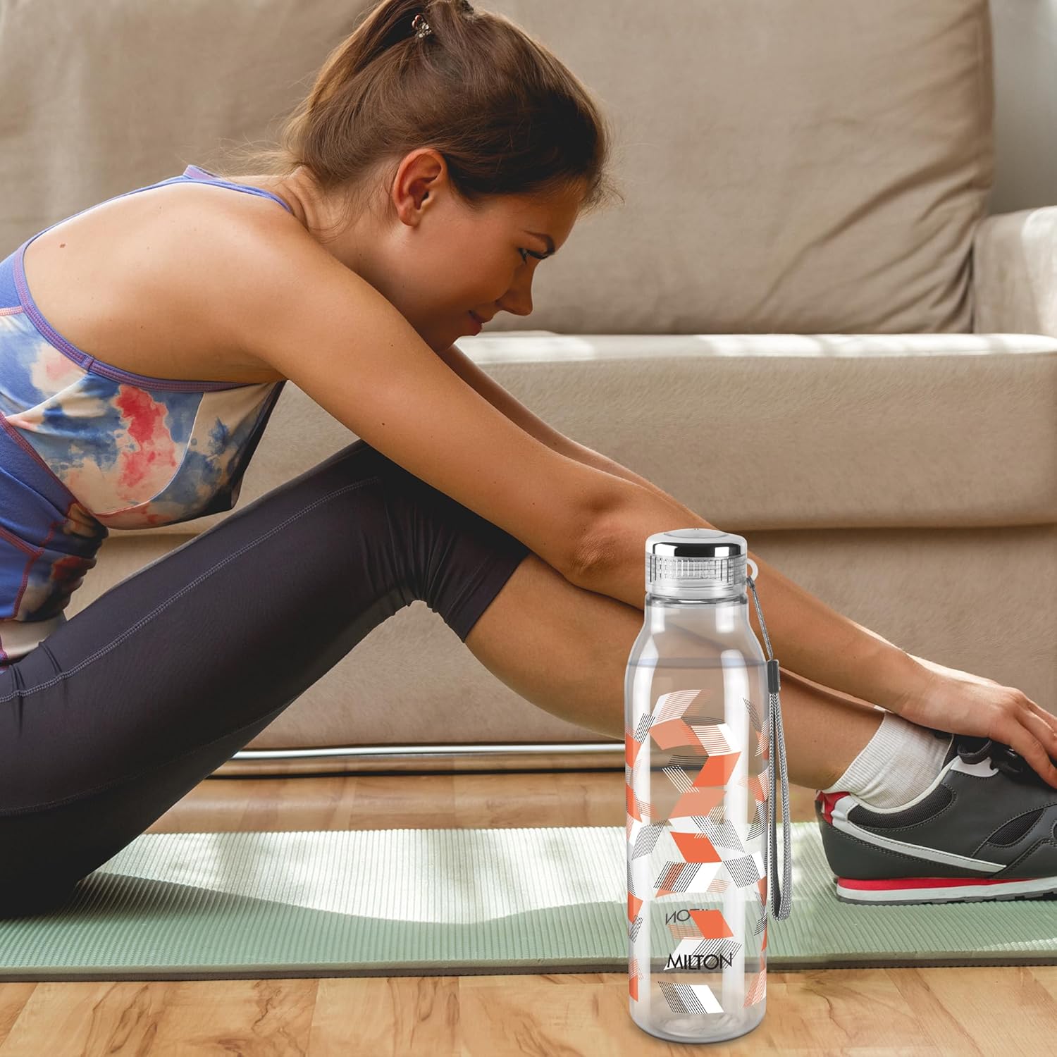 MILTON Helix 1000 Pet Water Bottle, 1 Piece, 1 Litre, Orange, Reusable Plastic Fridge Bottle - Image 6