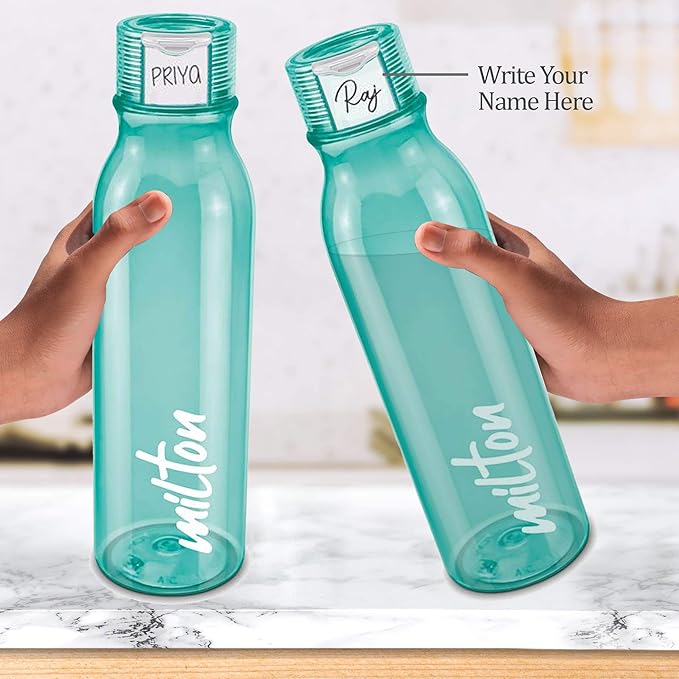 MILTON Name Tag 1000 Water Bottle, 958 ml, Reusable Plastic Fridge Bottle - Image 3