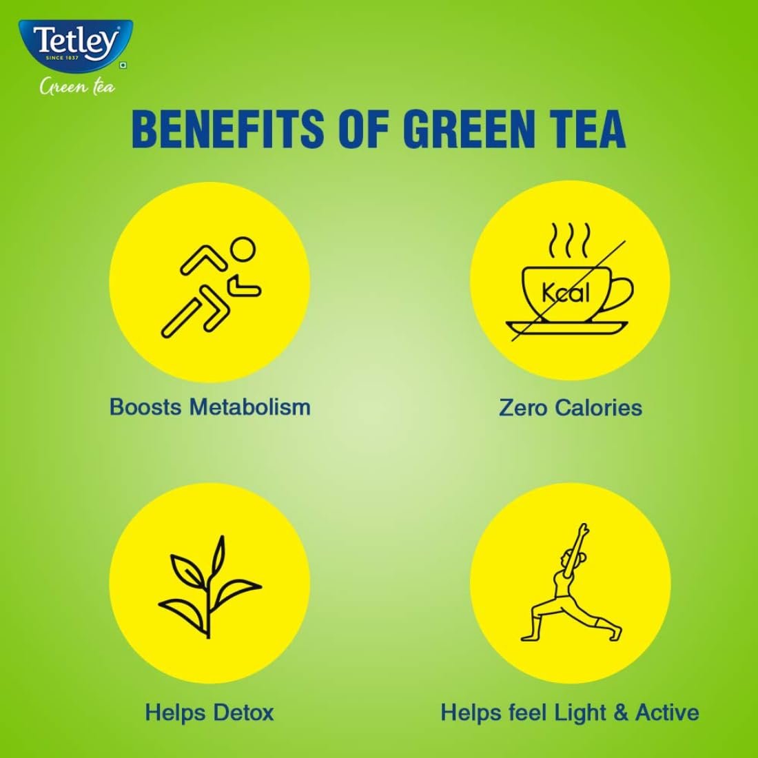 Tetley Green Tea Immune with Added Vitamin C, Lemon and Honey, 100 Tea Bags Flavour : Lemon and Honey - Image 5