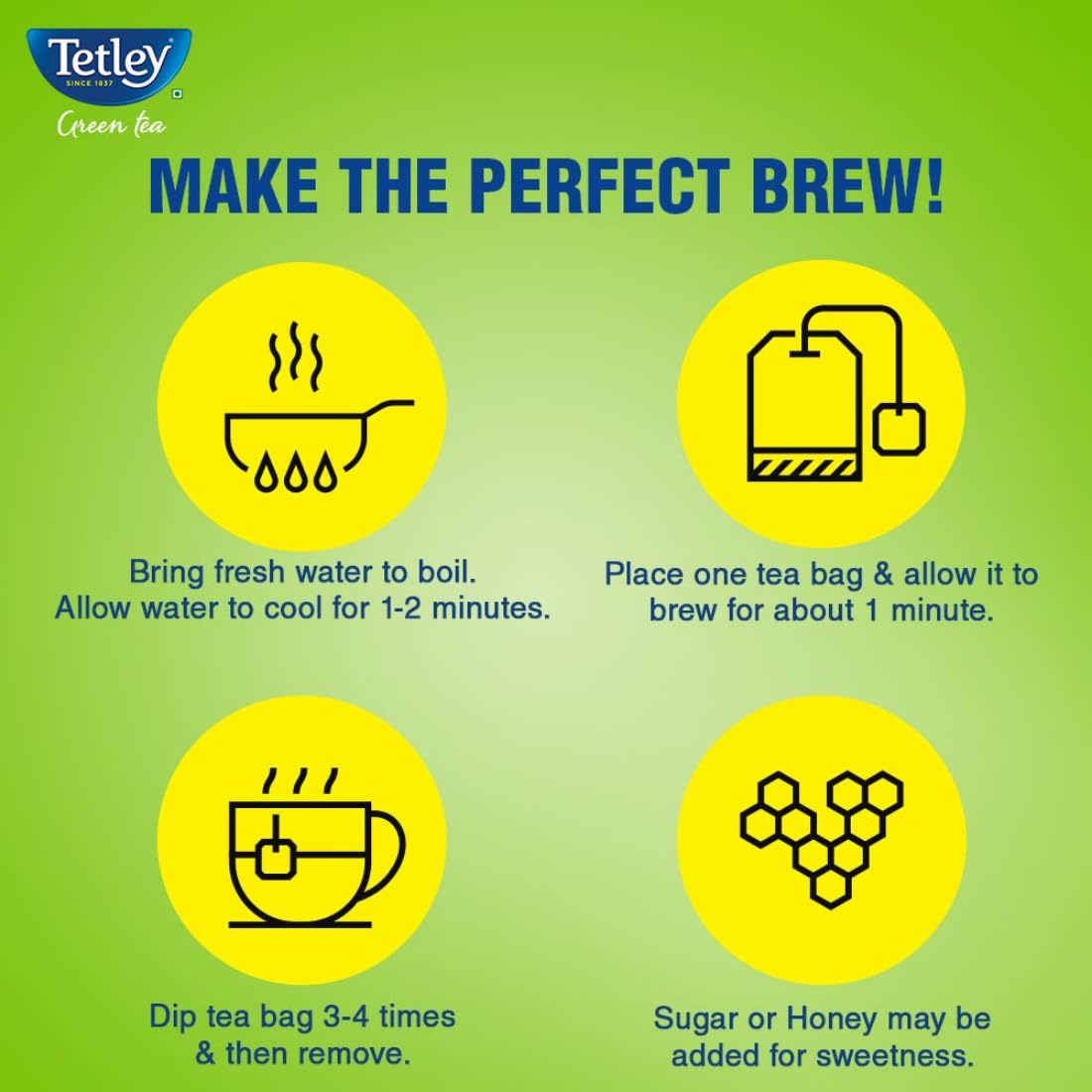Tetley Green Tea Immune with Added Vitamin C, Lemon and Honey, 100 Tea Bags Flavour : Lemon and Honey - Image 6