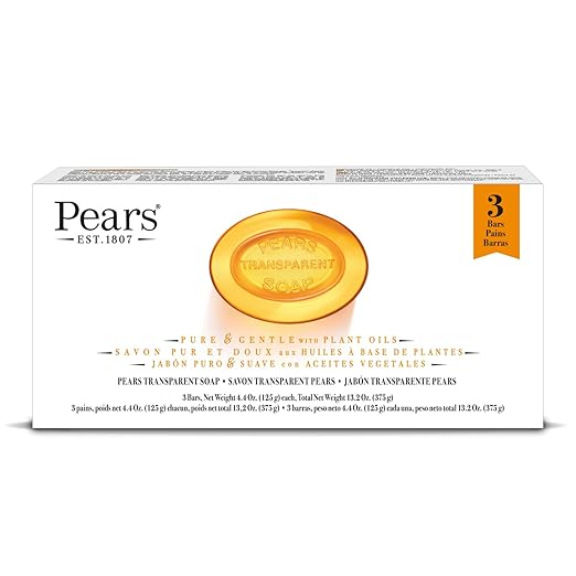 Pears Pure & Gentle Soap Bar (Combo Pack of 3) - With Glycerin for Soft, Glowing Skin & Body - Image 1