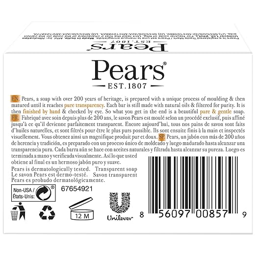 Pears Pure & Gentle Soap Bar (Combo Pack of 3) - With Glycerin for Soft, Glowing Skin & Body - Image 2