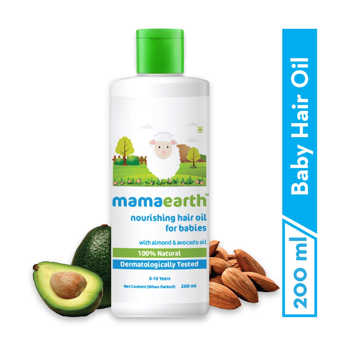 Mamaearth Nourishing Baby Hair Oil, with Almond & Avocado Oil - Image 1
