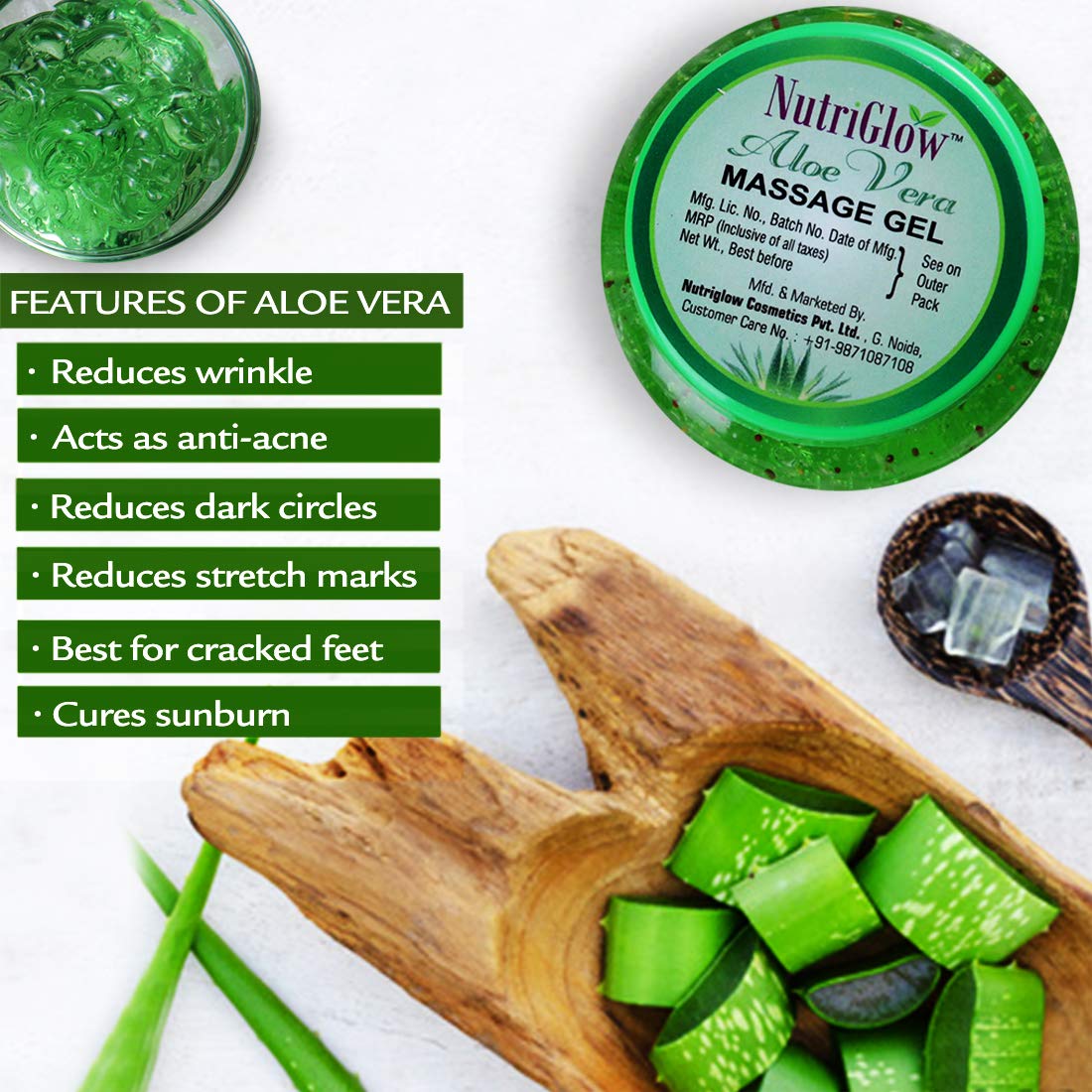 NutriGlow Aloe Vera Gel Great for Face - Image 4