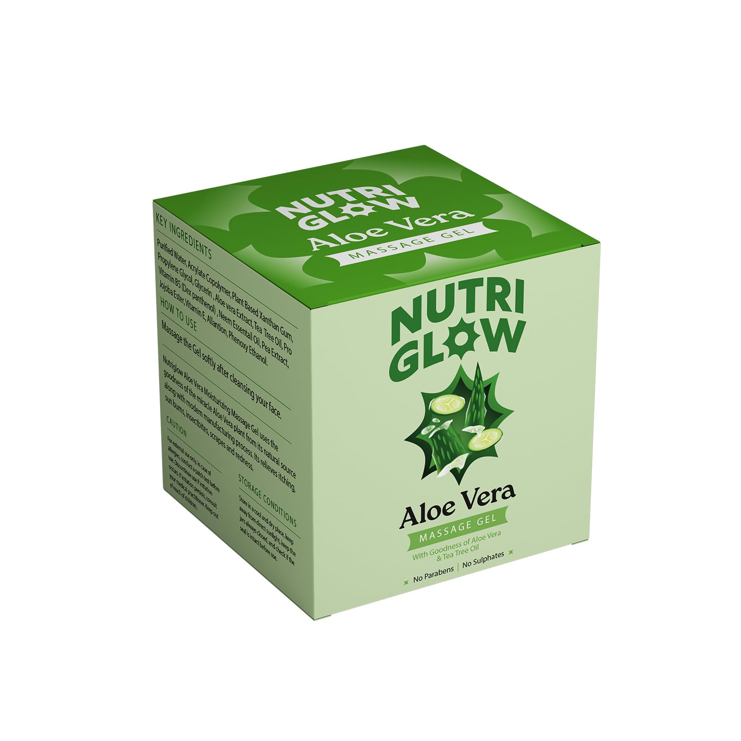 NutriGlow Aloe Vera Gel Face Moisturizer for men - Image 1