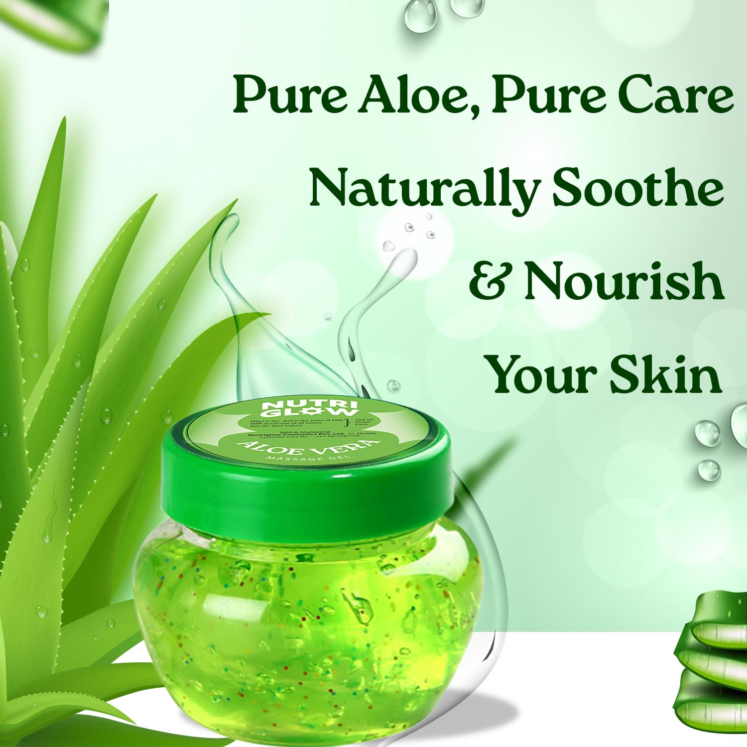 NutriGlow Aloe Vera Gel Face Moisturizer for men - Image 3
