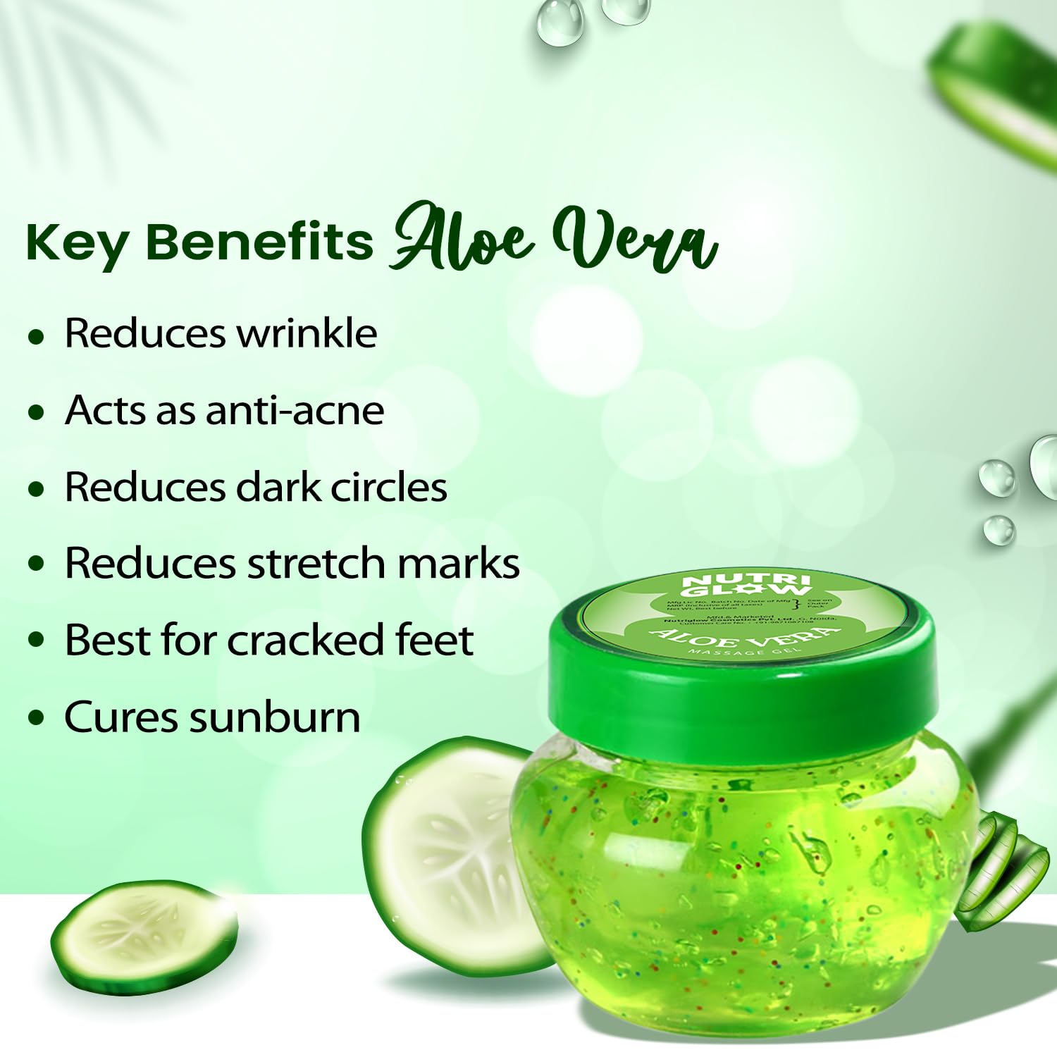NutriGlow Aloe Vera Gel Face Moisturizer for men - Image 4