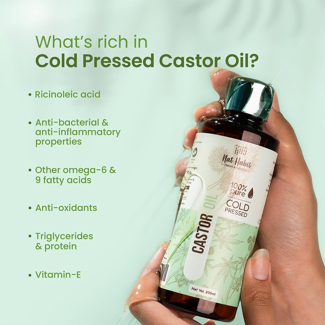 Nat Habit Cold Pressed 100% Pure Castor  - Image 3