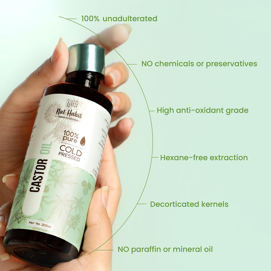 Nat Habit Cold Pressed 100% Pure Castor  - Image 4