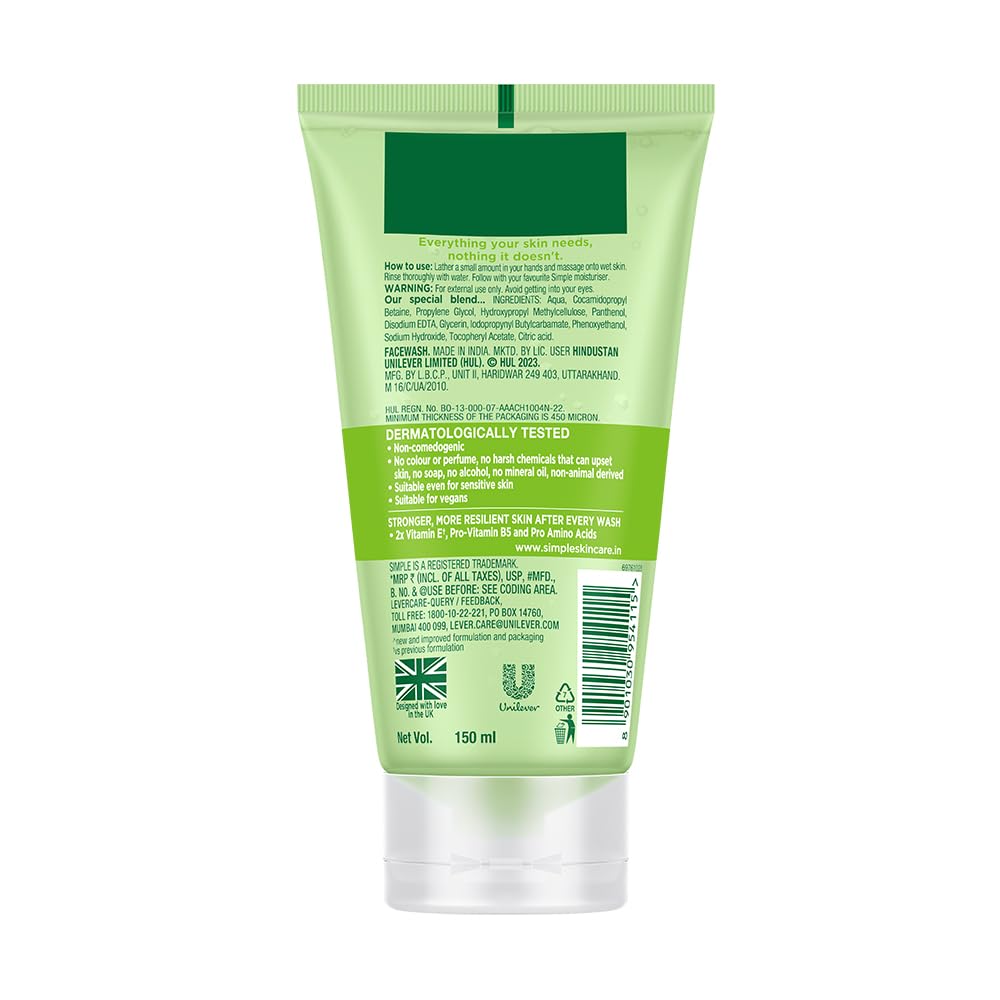 Simple Kind To Skin Refreshing Facial Wash 150 ml - Image 5