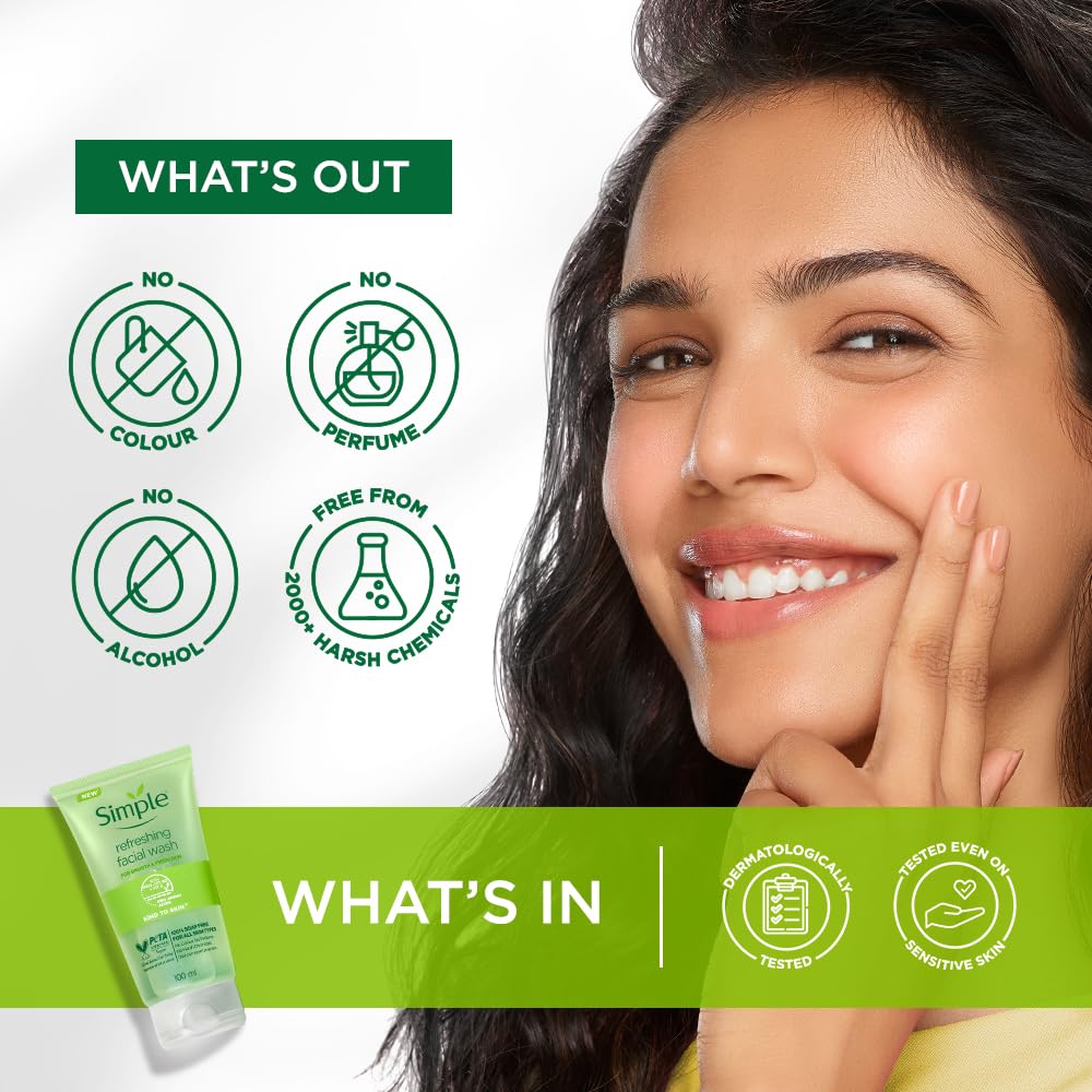 Simple Kind To Skin Refreshing Facial Wash 150 ml - Image 6