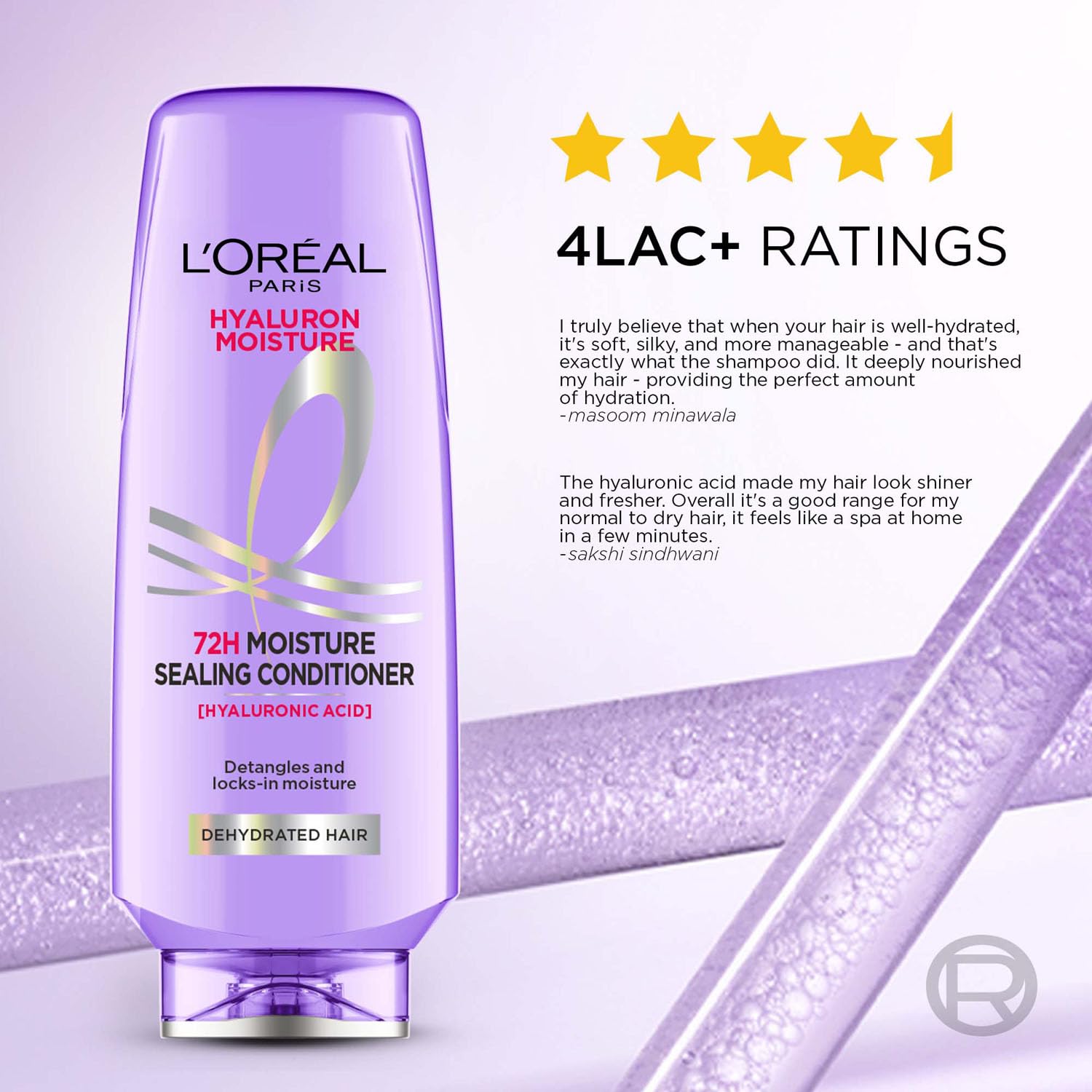 L'Oreal Paris Fresh Hyaluron Moisture 72HR Moisture Sealing Conditioner 175ml - Image 11