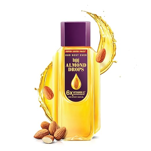 Bajaj Almond Drops Hair Oil, 625ml, Light & Non-Sticky with 6X Vitamin E for 2X Hair fall Reduction - Image 1