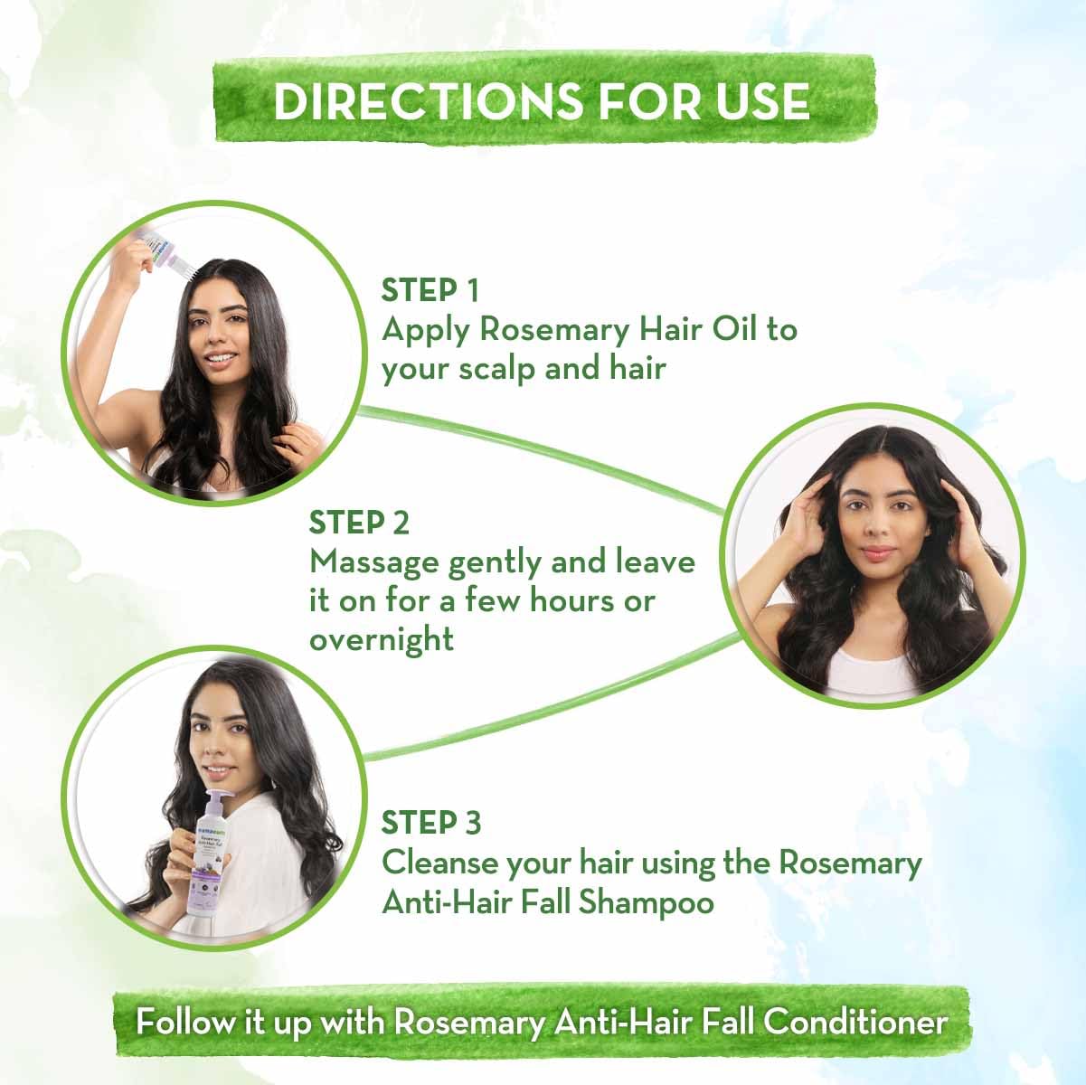 Mamaearth Rosemary Hair Growth Combo for Stronger Hair | Hair Fall & Breakage Control Shampoo + Strong Roots Oil for Weak Follicles | 150ml + 250ml / 2 Piece Set - Image 5