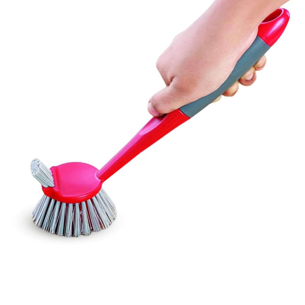 Cello Kleeno Dual Action Sink & Dish Brush Red & Grey - Image 5