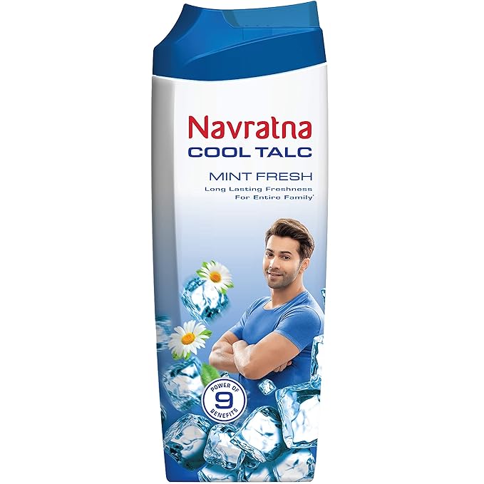 Navratna Cool Mint Fresh Talc 400g - Image 1