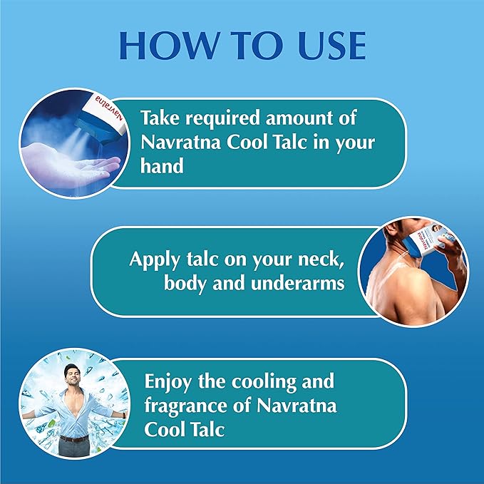 Navratna Cool Mint Fresh Talc 400g - Image 5