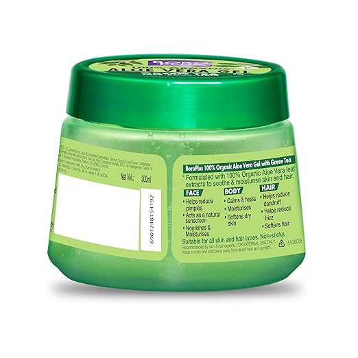 BOROPLUS Aloe Vera Gel with Green Tea & Vitamin E 200ml - Image 3