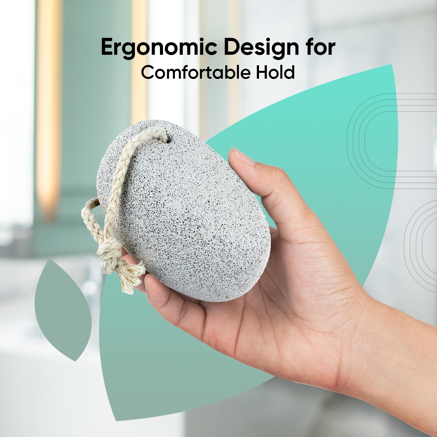 Vega Oval Shaped Pumice Stone for Remove Dead Skin & Callus, Foot Scrubber for Smooth Heels & Pedicure Tool for Men & Women - Image 5