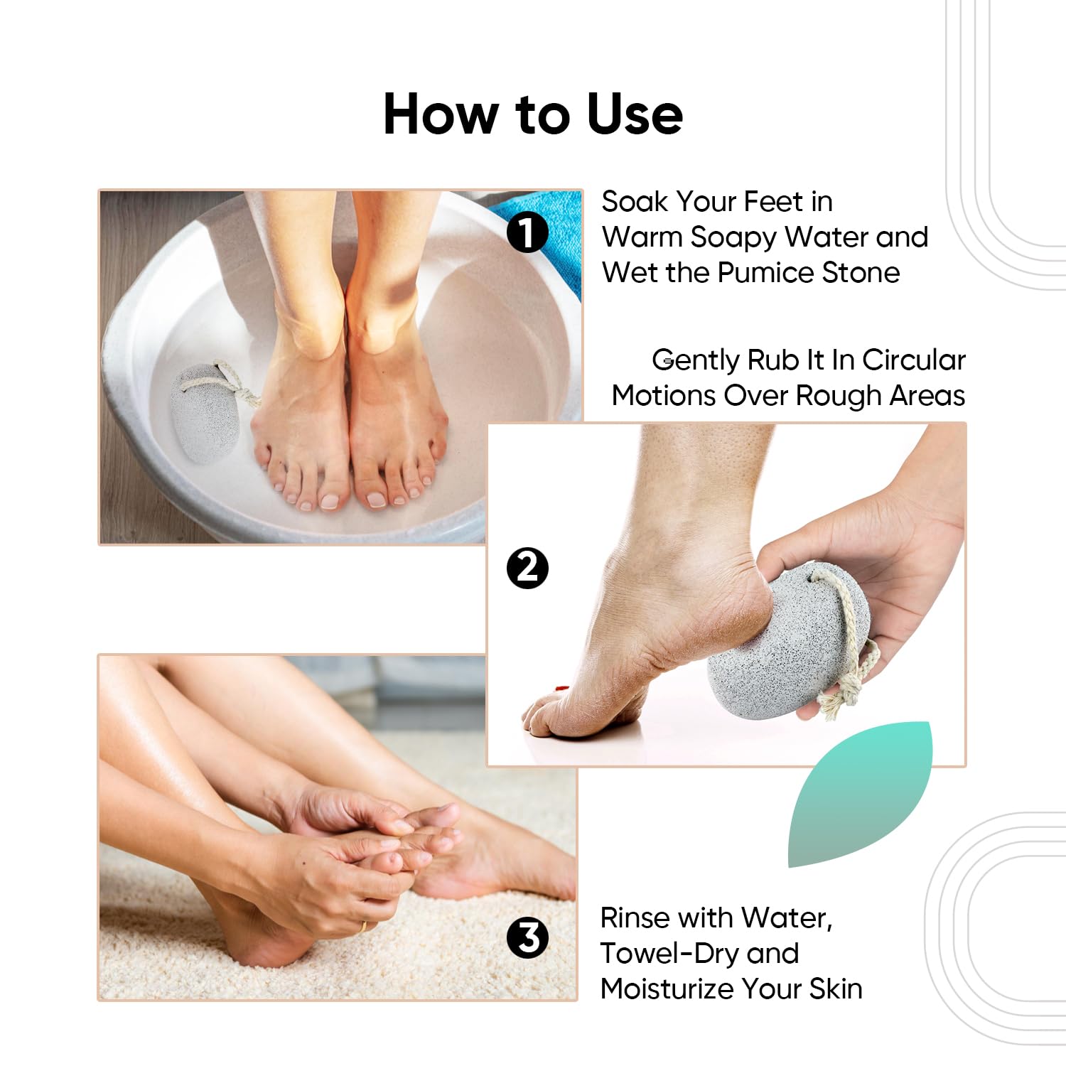 Vega Oval Shaped Pumice Stone for Remove Dead Skin & Callus, Foot Scrubber for Smooth Heels & Pedicure Tool for Men & Women - Image 6