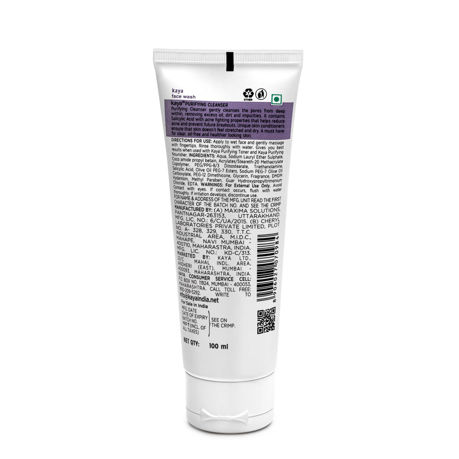 Kaya Acne Care Purifying Face Wash with Salicylic Acid - Image 2