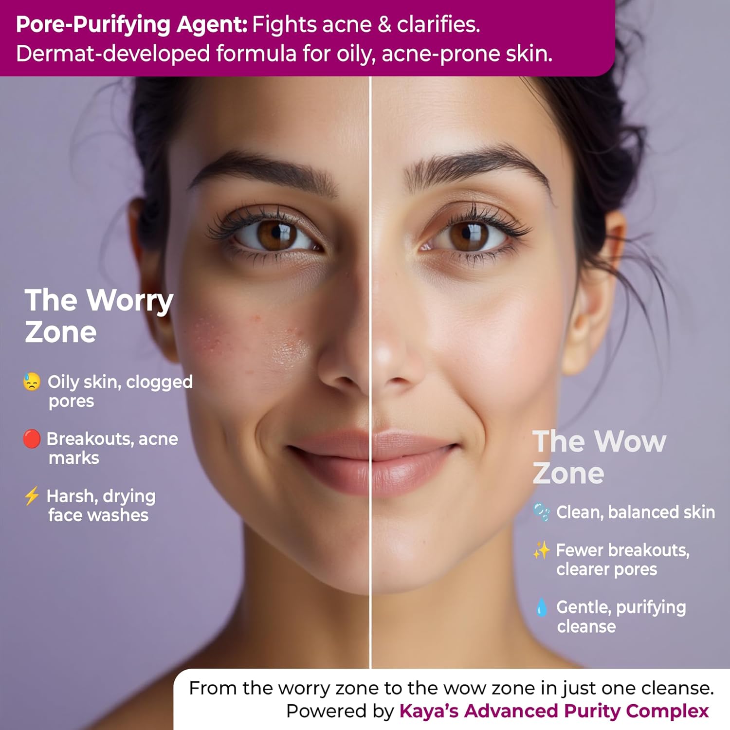 Kaya Acne Care Purifying Face Wash with Salicylic Acid - Image 3
