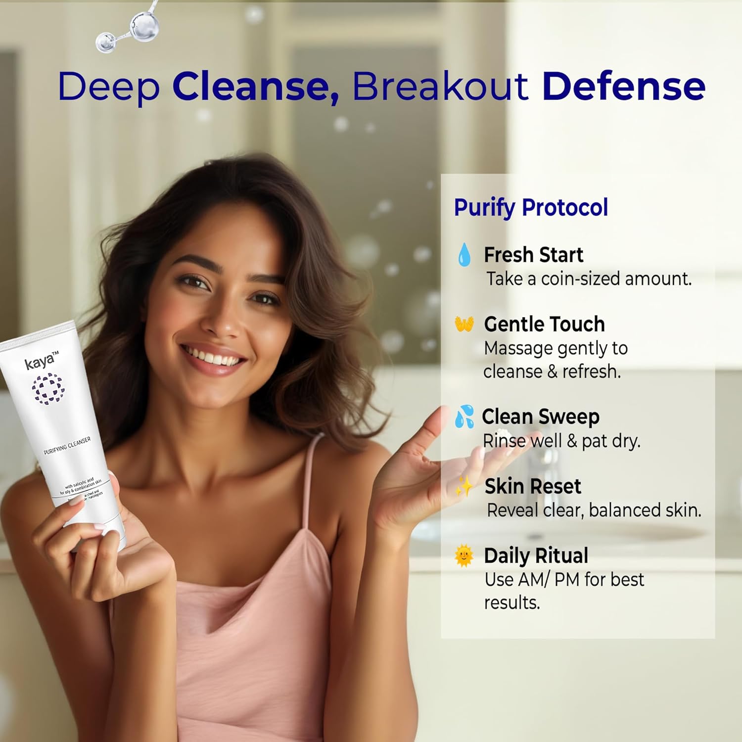 Kaya Acne Care Purifying Face Wash with Salicylic Acid - Image 5