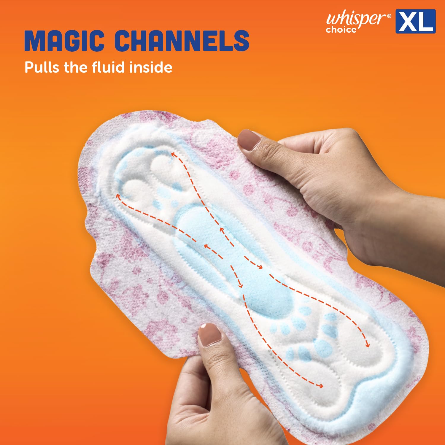 WHISPER CHOICE SANITARY PADS, 36 XL PADS - Image 6