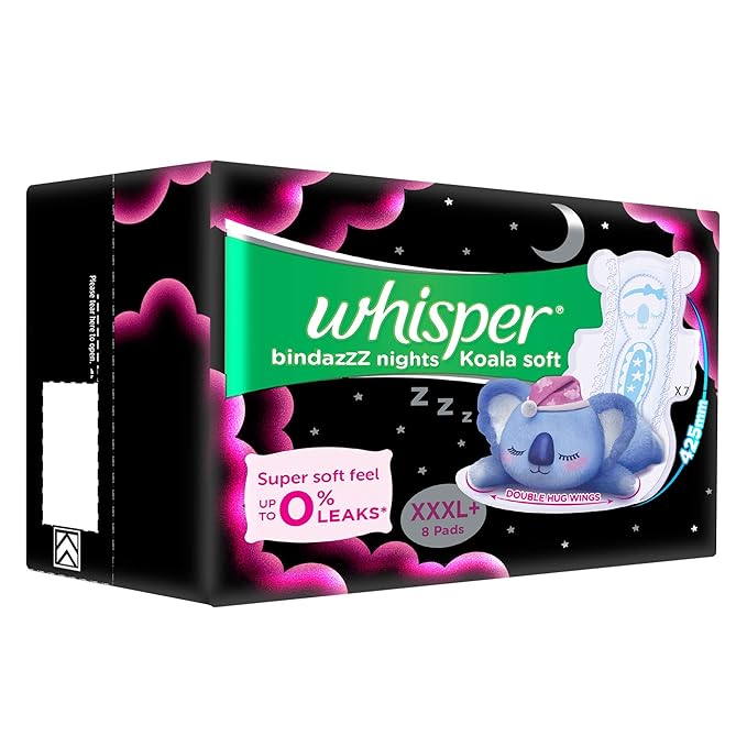Whisper Ultra Night Sanitary Pads for Women, XXXL+ 8 Napkins - Image 2