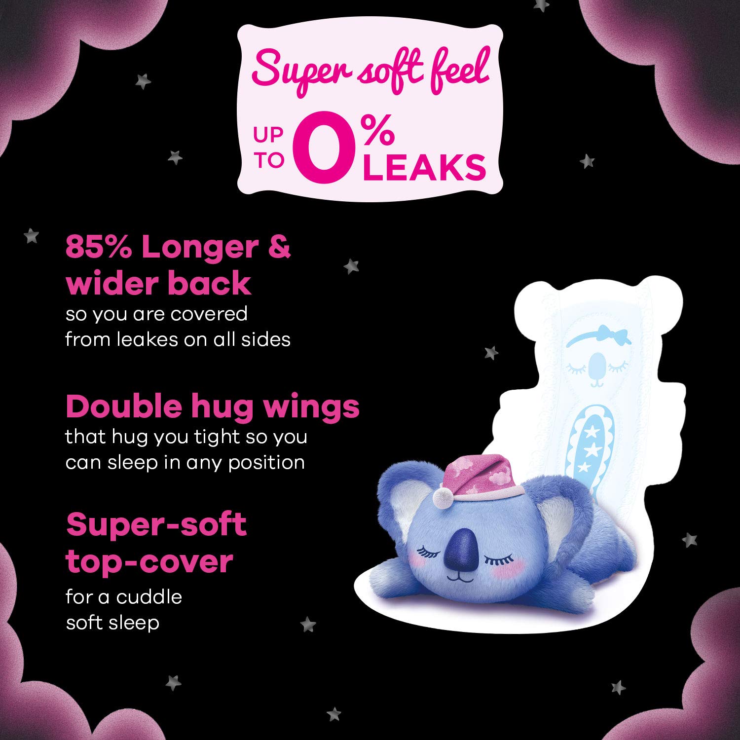 Whisper Ultra Night Sanitary Pads for Women, XXXL+ 8 Napkins - Image 7