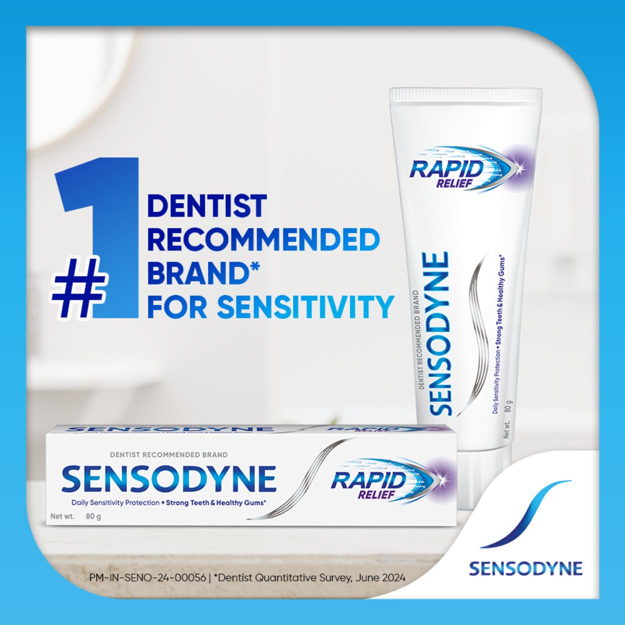 Sensodyne Toothpaste Rapid Relief | Fast Sensitivity Relief Tooth Paste Pack of 1 - 80gm - Image 2