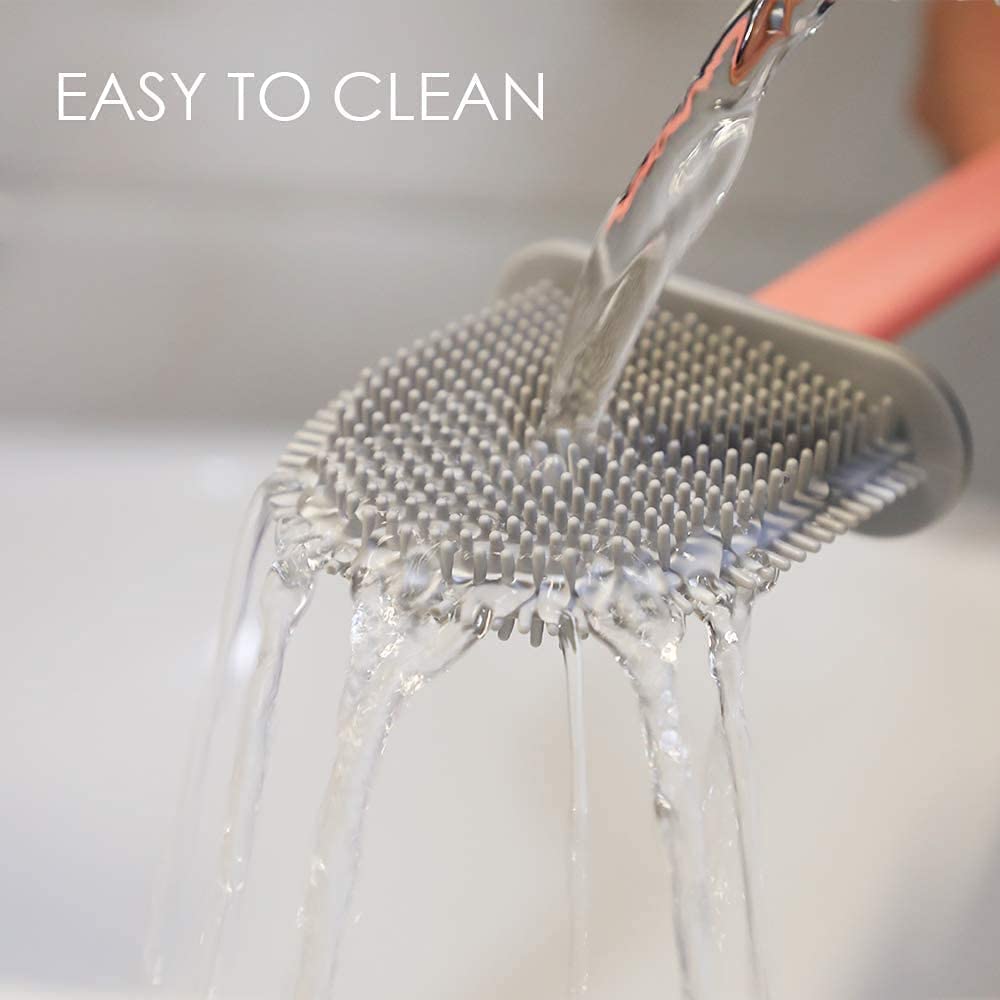 Toilet Brush and Holder Set for Bathroom, Flexible Toilet Cleaning Bowl Brush Head  - Image 3