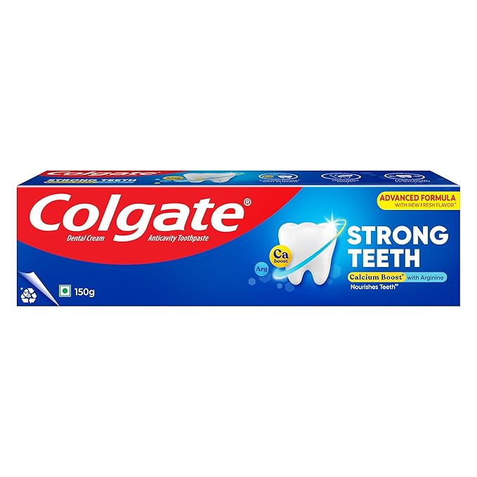 Colgate Strong Teeth 150g Cavity Protection, Colgate with Calcium Boost - Image 1