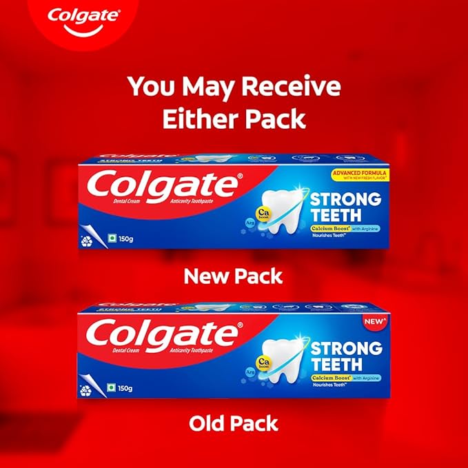 Colgate Strong Teeth 150g Cavity Protection, Colgate with Calcium Boost - Image 3