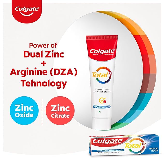 Colgate Total Whole Mouth Health, Antibacterial Cavity Protection Toothpaste, 120gm each, Pack of 2 - Image 5