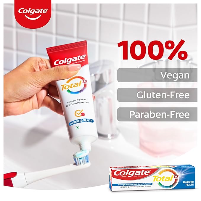 Colgate Total Whole Mouth Health, Antibacterial Cavity Protection Toothpaste, 120gm each, Pack of 2 - Image 6