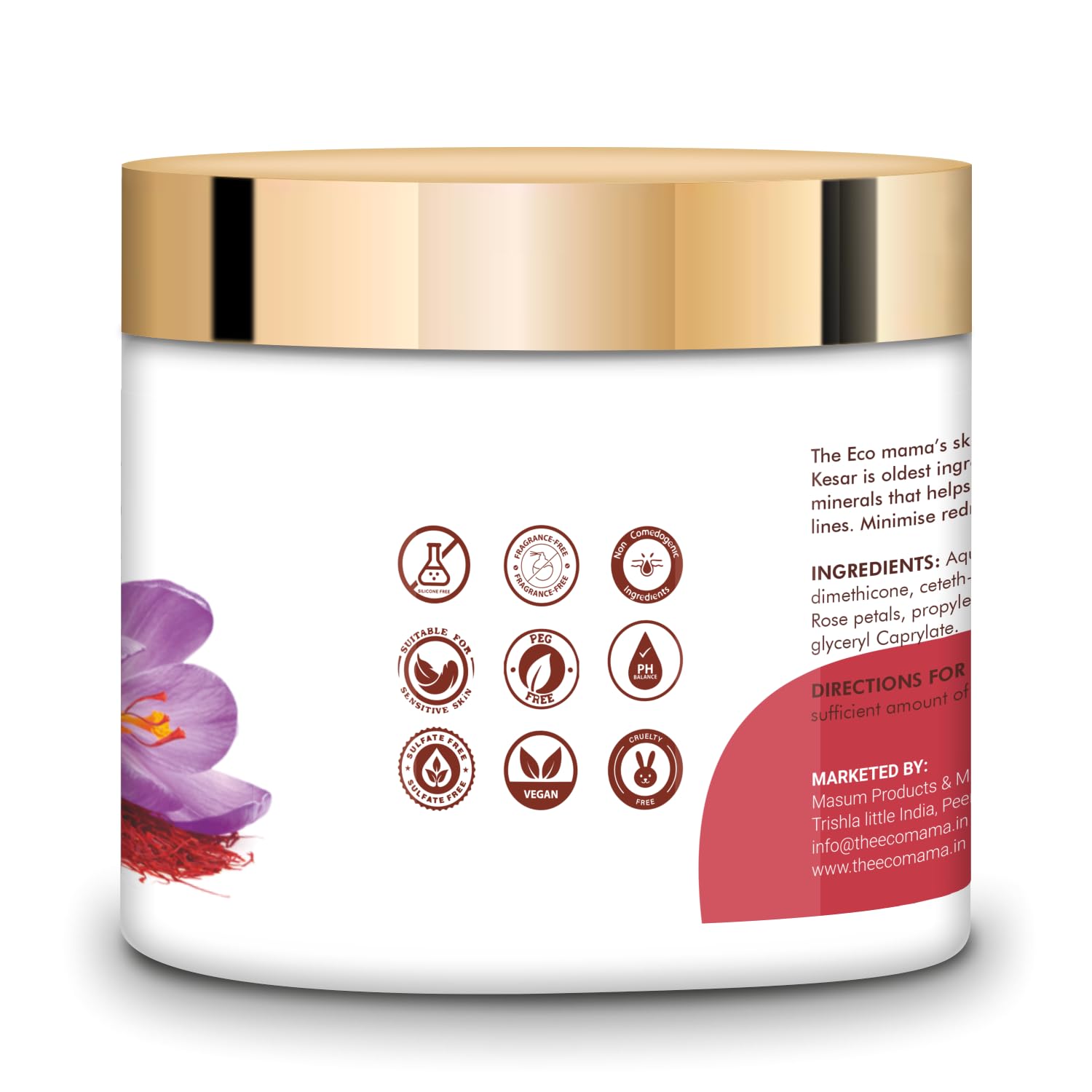 The Eco Mama Anti Pigmentation Cream (100GM)| Prevents skin pigmentation, Skin brightning, Minimises pores & fine lines - Image 3