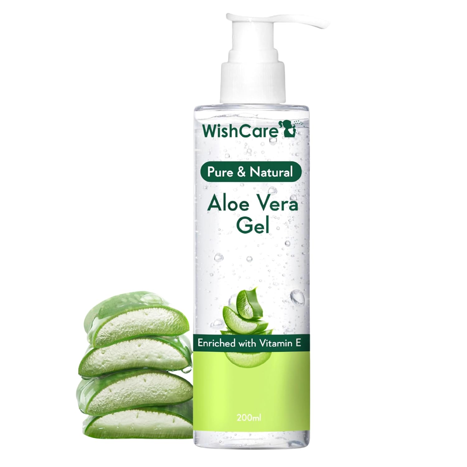WishCare Pure & Natural Aloe Vera Gel for Skin, Face & Hair  - Image 1