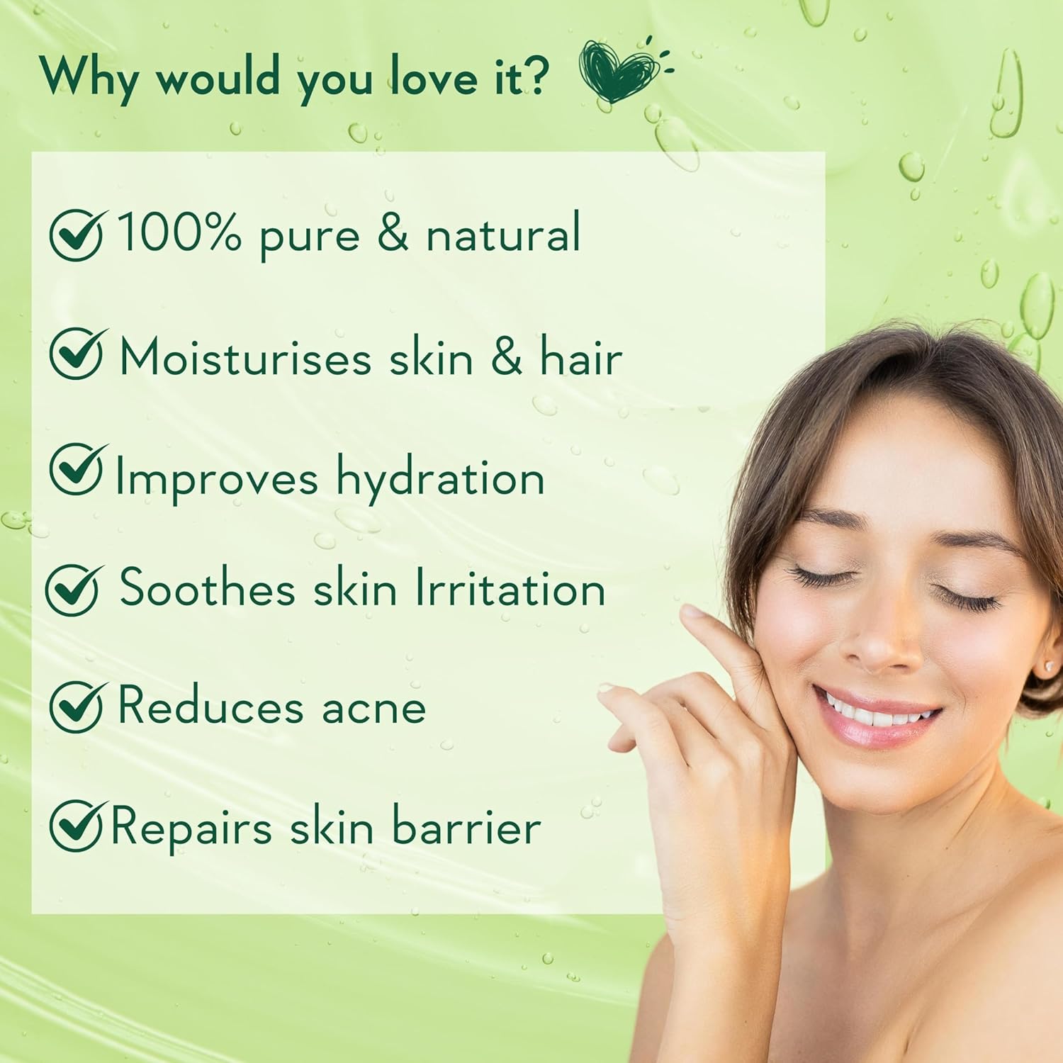 WishCare Pure & Natural Aloe Vera Gel for Skin, Face & Hair  - Image 5
