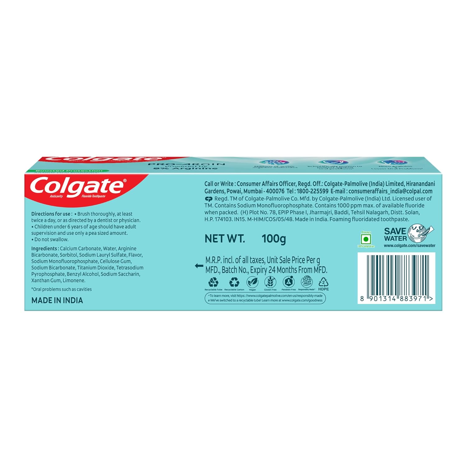Colgate Pro Argin Toothpaste, Sensitivity Protection, 100g - Image 2