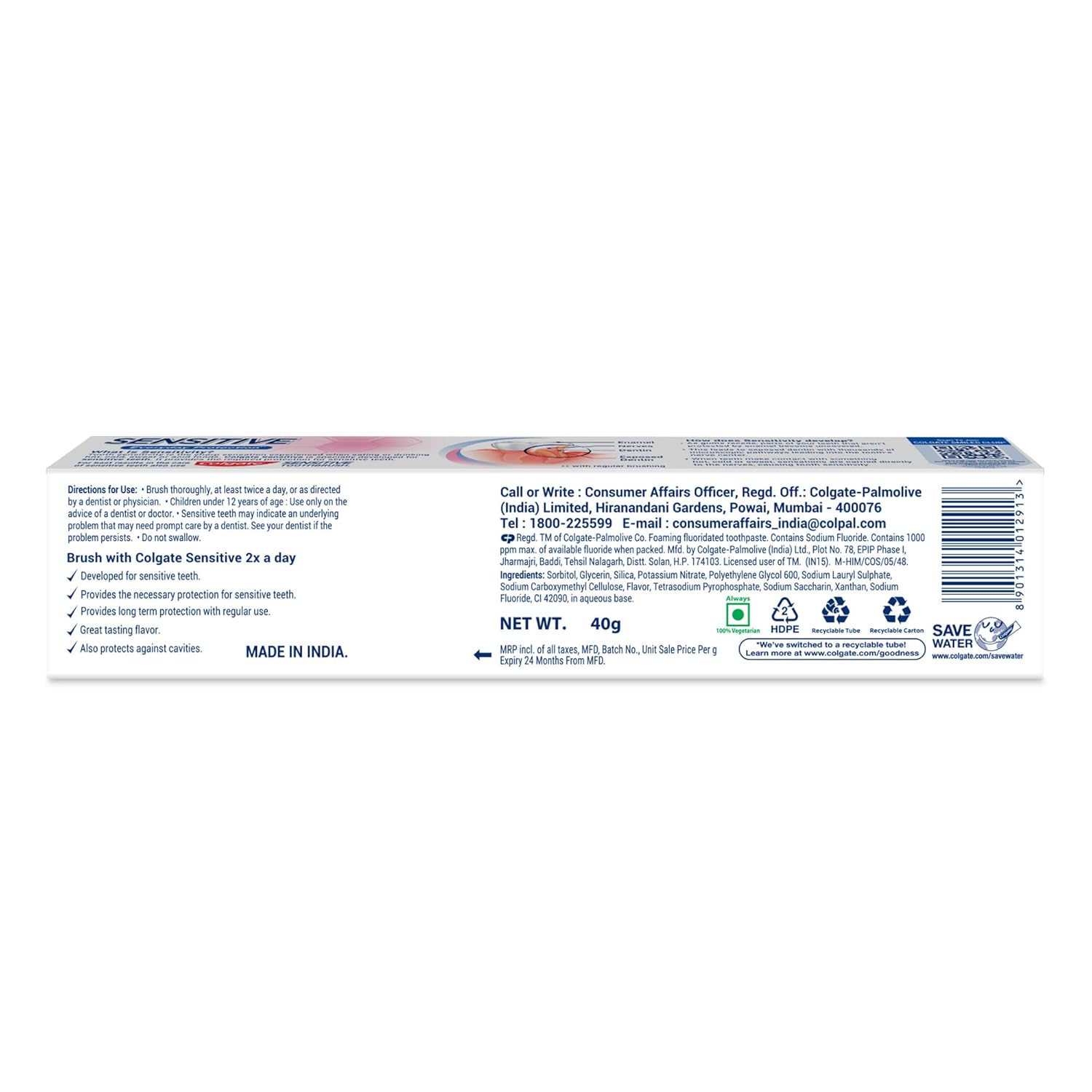 Colgate Sensitive Toothpaste with Clove Oil, for Sensitivity Relief, 160g - Image 2