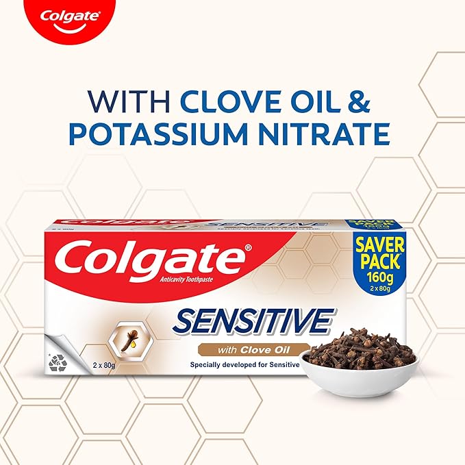 Colgate Sensitive Toothpaste with Clove Oil, for Sensitivity Relief, 160g - Image 5