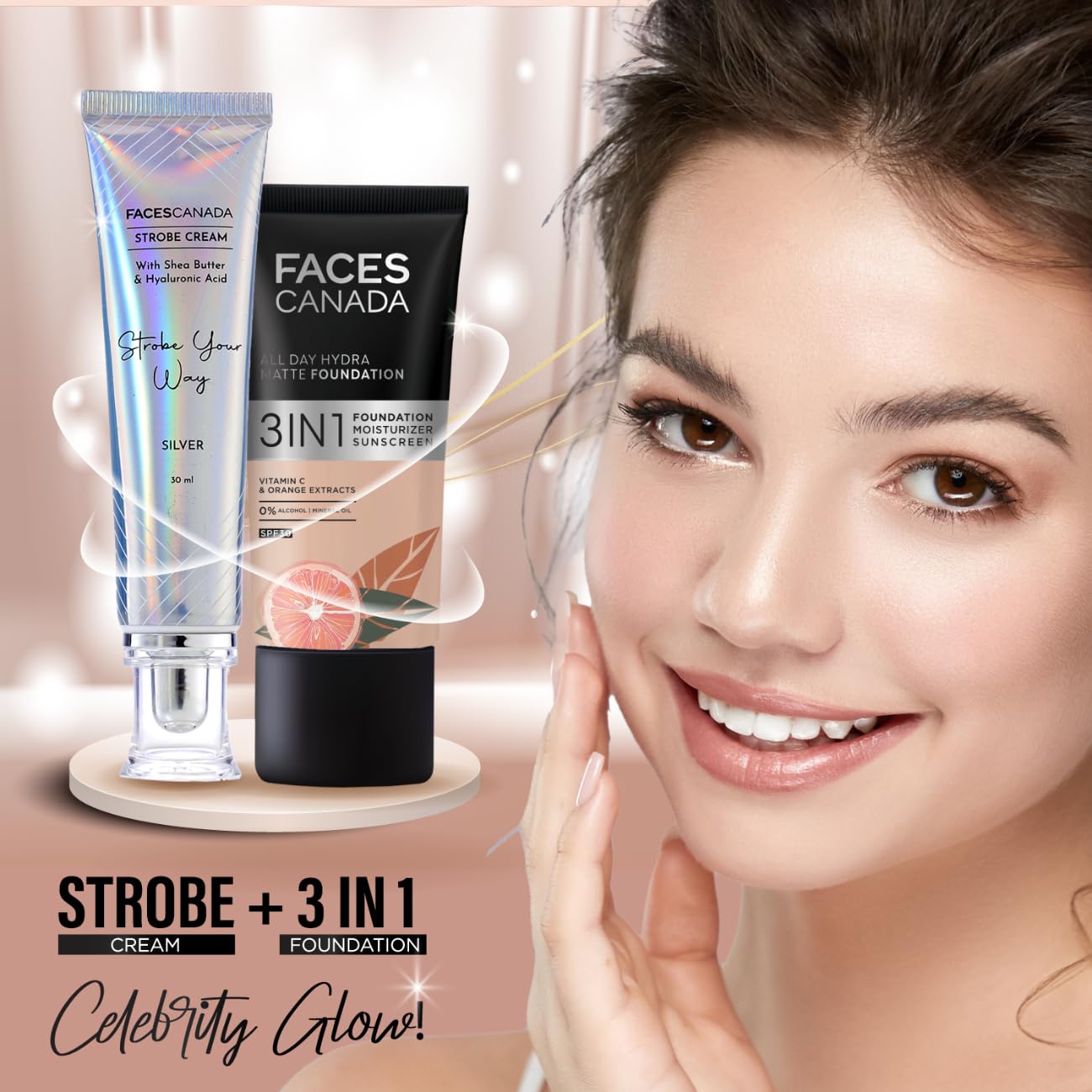 FACESCANADA Strobe Cream - Silver, 30Ml | Primer + Highlighter + Moisturizer - Image 5