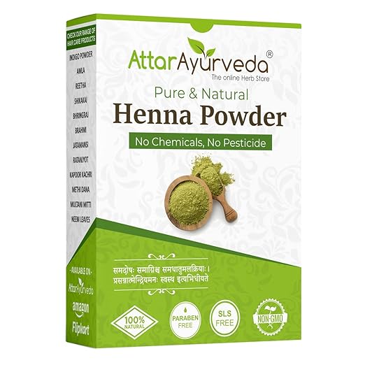 Attar Ayurveda Natural Henna powder for hair Colour and Growth (200 gm) - Image 1