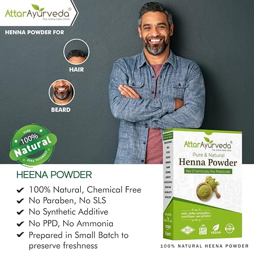 Attar Ayurveda Natural Henna powder for hair Colour and Growth (200 gm) - Image 4