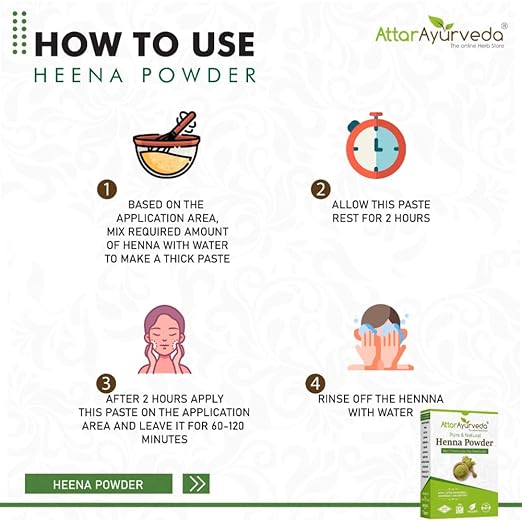 Attar Ayurveda Natural Henna powder for hair Colour and Growth (200 gm) - Image 6